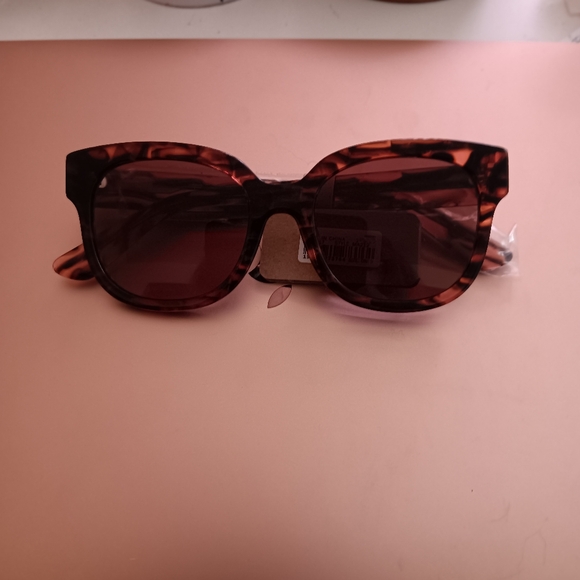 NWT MADEWELL Marrin Sunglasses Tortoiseshell Flat Front Tiger Stripe Multi - Picture 4 of 6